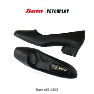 Bata รุ่น 651-6303 รองเท้าผู้หญิงคัทชู ส้นสูง นิ้ว รับปริญญา นักศึกษาแบบถูกระเบียบ รองเท้าใส่ทำงาน รองเท้าทางการ รองเ...