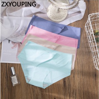 Zxyouping กางเกงชั้นใน ผ้าเรยอน ไร้รอยต่อ เซ็กซี่ สําหรับผู้หญิง พลัสไซซ์ M-XXL