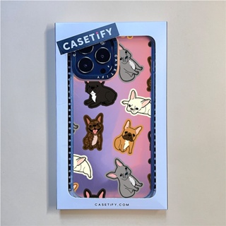 Casetify X เคสโทรศัพท์มือถือ PC TPU แข็ง ลายโลโก้ลูกสุนัข สําหรับ IPhone 14 Pro MAX 14 Plus 13 Pro MAX 12 Pro MAX 11 Pro MAX XS MAX XR X