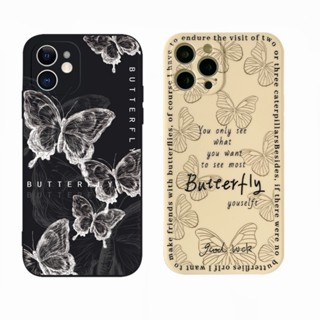 เคสโทรศัพท์ซิลิโคน TPU แบบนิ่ม ผิวด้าน กันกระแทก ป้องกันกล้อง ลายการ์ตูนผีเสื้อ สําหรับ Samaung Galaxy A33 A53 A52S 5G A12 A03S A13 A54 A23 A04 A22 A32 4G