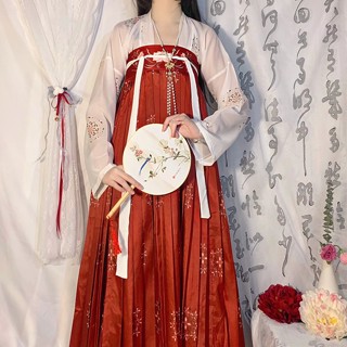 Hanfu [Zezhi] Hanfu ชุดเครื่องแต่งกาย กระโปรงยาว สไตล์จีนโบราณ เหมาะกับฤดูร้อน สําหรับผู้หญิง