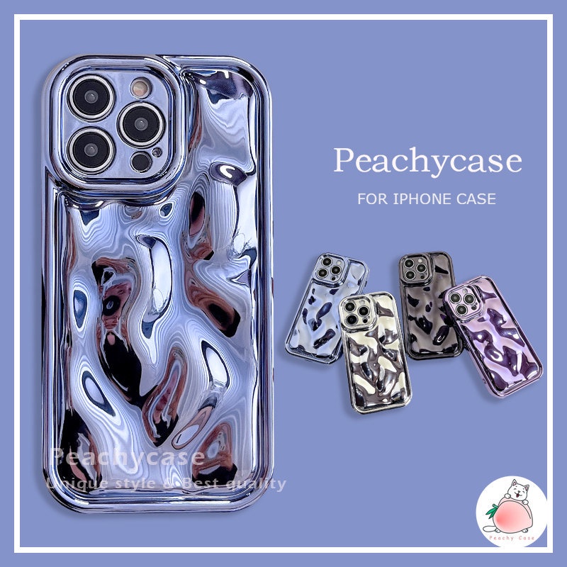 แฟชั่น Meteorite Cobblestone Electroplated เคสโทรศัพท์สําหรับ iPhone 17 Air 16 15 14 Plus 13 12 11 Pro Max Xr Xs X 6 7 8Plus ป้องกันฝุ่น Soft TPU ฝาหลังปลอก