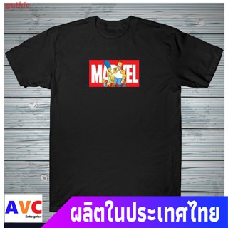 เสื้อยืด ซิมป์สันเสื้อยืดลำลอง เสื้อยืดพิมพ์ลาย Simpson MARVEL GILDAN - AVC ENTERPRISEแฟชั่น Unisex Simpson Short s_02