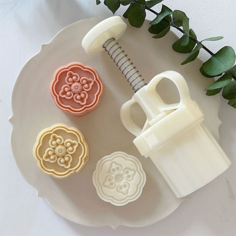 Be> แม่พิมพ์พลาสติก รูปตะแกรง 50 กรัม สําหรับทําขนมไหว้พระจันทร์ DIY