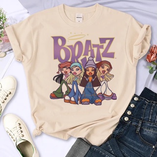 Bratz เสื้อยืด พิมพ์ลายกราฟิกการ์ตูนอนิเมะ มังงะ สําหรับผู้หญิง y2k