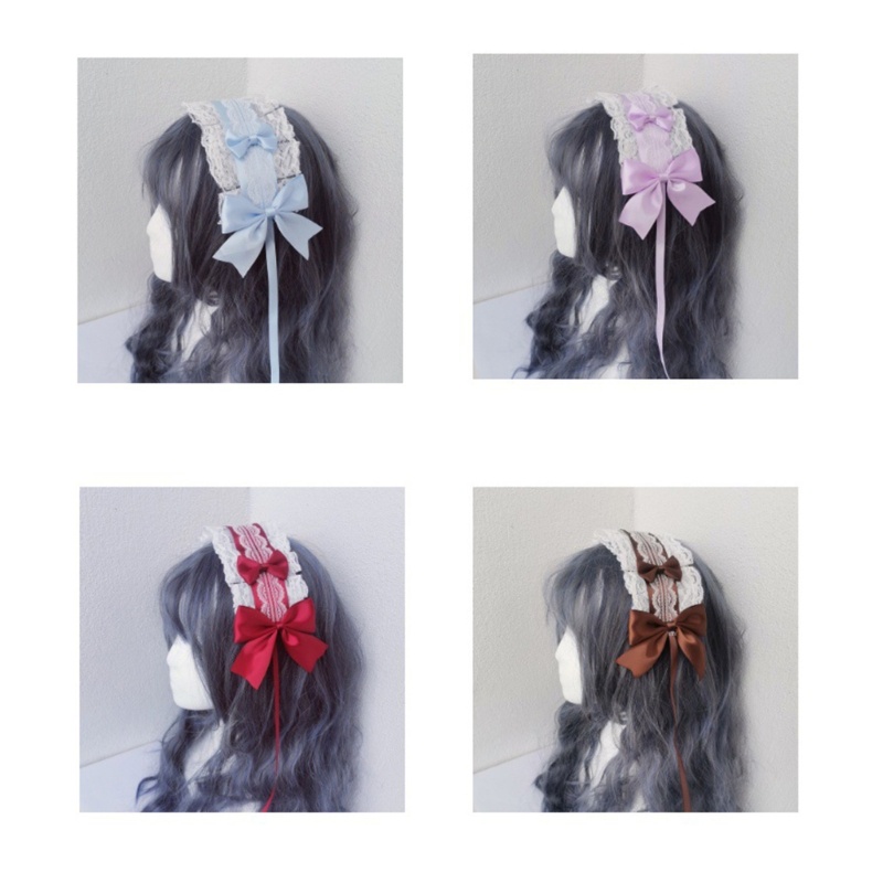 Cozy อะนิเมะแม่บ้านแถบคาดศีรษะ Lolita เครื่องแต่งกายสาว Party Props ผู้หญิงลูกไม้ริบบิ้นแถบคาดศีรษะ ราคา ถูกที่สุด ดีลบีเคเค แกลเลอรีภาพที่ 3