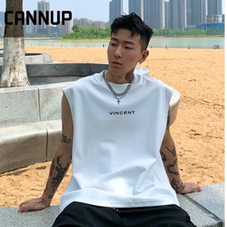 CANNUP เสื้อแขนกุด เสื้อกล้ามผู้ชาย เสื้อแขนกุดออกกําลังกาย C28A0BS