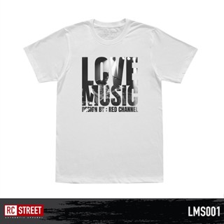 【ใหม่】【🔥🔥】RED CHANNEL เสื้อยืด LOVE MUSIC (LMS - 100% COTTON)