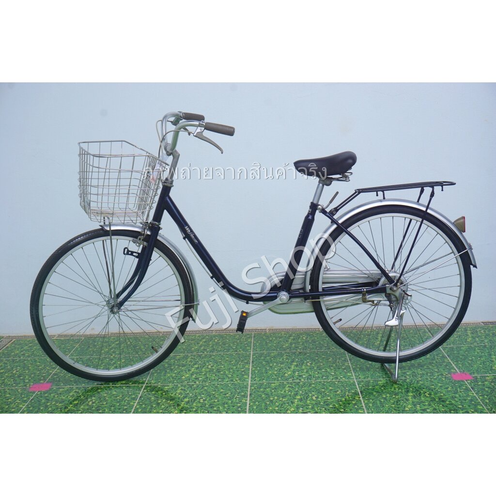 จักรยานแม่บ้านญี่ปุ่น - ล้อ 24 นิ้ว - ไม่มีเกียร์ - สีดำ [จักรยานมือสอง]