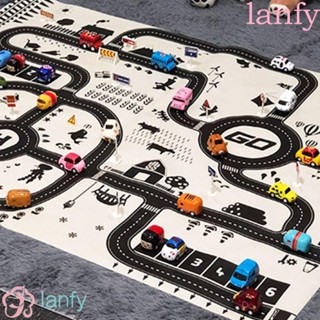 Lanfy City Parking Lot Roadmap City Rode Mats For Baby Kids Toys Baby Play Mat Road Mat ของขวัญเด็ก Road Carpet Playmat