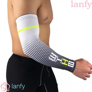 Lanfy ปลอกแขนโพลีเอสเตอร์ป้องกันรังสียูวีปั่นจักรยานกลางแจ้งสําหรับผู้ชายผู้หญิง