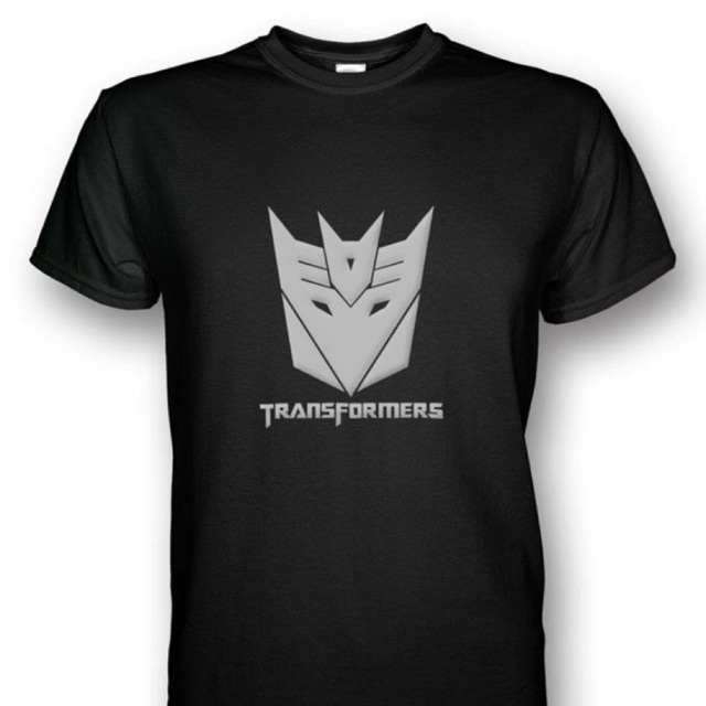 2023Transformers Decepticon Emblem T-shirt Silver_07