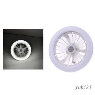 Kiki E27 โคมไฟพัดลมติดเพดาน LED ความเร็ว 1 ระดับ พัดลมระบายความร้อน รีโมตคอนโทรล ไฟพัดลม หรี่แสงได้ โคมไฟติดเพดาน พัดลมไฟฟ้า