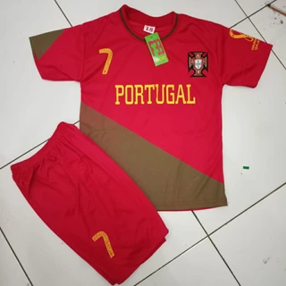 ชุดเสื้อฟุตบอลเด็ก โปรตุเกส ฟุตบอลโลก 2022 คุณภาพสูง / รอนโลโด เสื้อเจอร์ซีย์