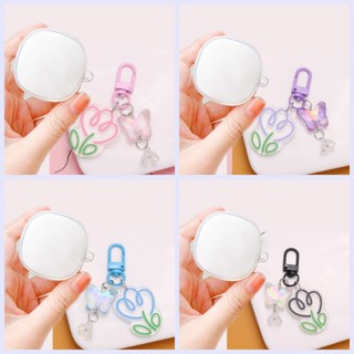 เคสซิลิโคนใส ลายการ์ตูนสุนัข พร้อมพวงกุญแจ สําหรับ Samsung Galaxy buds2 2pro buds live pro