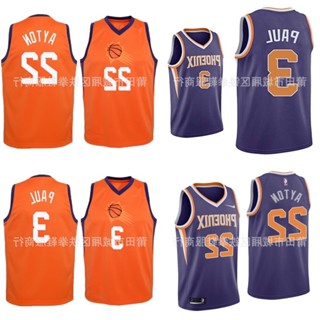 เสื้อกีฬาแขนสั้น ลายทีมชาติ NBA Jersey Suns 1 Booker 3 Paul 22 Eton Pocket 768262