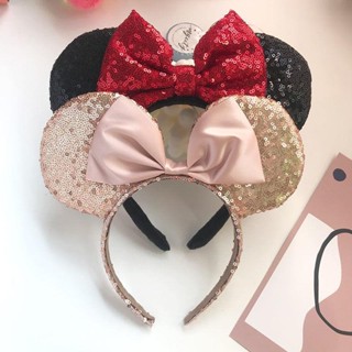 สวนสนุก Headband การ์ตูนโบว์ Headband Mickey Minnie Headband การถ่ายภาพ