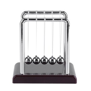 เด็กนักเรียนแกว่งลูกตุ้มพลาสติก Early Development ของเล่นโต๊ะการศึกษา Newton Cradle Steel Balance ลูกบอลฟิสิกส์