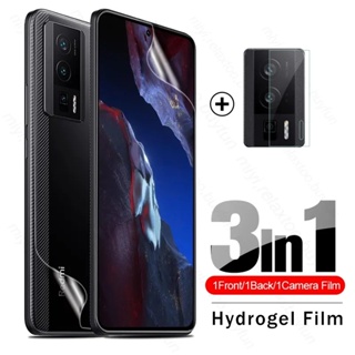 3in1 Front Back Soft Hydrogel Film Screen Protector + lens film For 	Xiaomi Poco F5 X5 x4 F4 m5 M4 Pro F 5 23049PCD8G 6.67inch