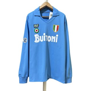 เสื้อกีฬาแขนสั้น ลายทีมชาติฟุตบอล Napoli 1987-88 ชุดเหย้า สไตล์วินเทจ แห้งเร็ว สําหรับผู้ชาย ไซซ์ S-XXL