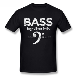 ขายดี เสื้อยืด พิมพ์ลาย Bass Clef Forget All Your Trebles Music Notes ของขวัญคริสต์มาส สําหรับผู้ชาย 822136