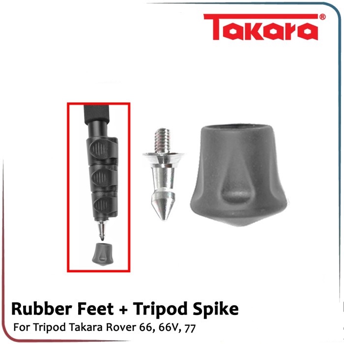 ขาตั้งกล้อง Spike & Rubber Feet สําหรับขาตั้งกล้อง Takara Rover 66 / 66V / 77