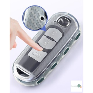 พวงกุญแจรถยนต์  เคสกุญแจรถยนต์ Mazda Smart Key Car Key Case TPU เคสกุญแจรีโมทรถยนต์ เคสกุญแจรถ มาสด้า เคสกุญแจรถมาสด้า