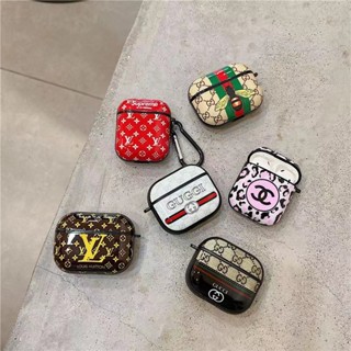 เคสซิลิโคนนิ่ม แบบใส ลาย LV Gucci Chanel แฟชั่น สําหรับ AirPods 1 2 1 2 Pro Pro 2Pro 3