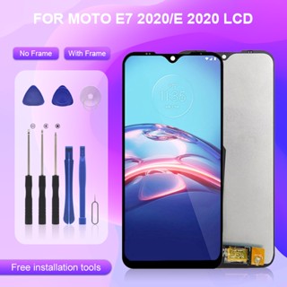 แผงหน้าจอสัมผัส LCD ดิจิไทเซอร์ พร้อมกรอบ สําหรับ Motorola E7 2020 Moto E 2020 1 ชิ้น