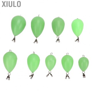 Xiulo 9pcs Luminous Fish Float PP Egg Shaped Throwing Aid Luminous Fish