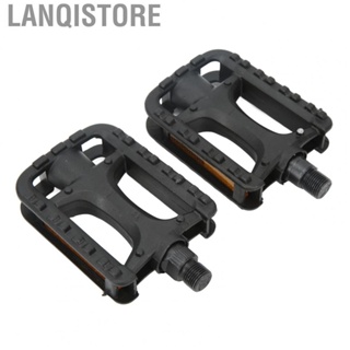 Lanqistore Bike Pedal  Simple To Install 2Pcs Mountain Foot Wear Proof Safe with Reflective Stripe for DIY