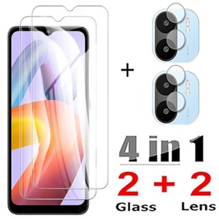 4in1 Camera Lens Screen Protector Tempered Glass Film For Xiaomi Redmi A1 A2 A 1 2 2a 1a Plus A2+ A1+ c50 c 50 6.52" 4G Safety Potective Film