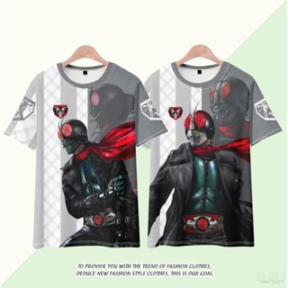 เสื้อยืดแขนสั้นลําลอง พิมพ์ลายการ์ตูนคอสเพลย์ Ellen Masked Kamen Rider 3 มิติ ขนาดใหญ่ สําหรับเด็ก และผู้ใหญ่