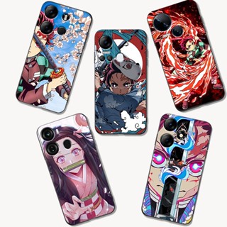 เคสโทรศัพท์มือถือ ลายการ์ตูนอนิเมะ Demon Slayer สไตล์ญี่ปุ่น สําหรับ TECNO SPARK GO 2023 10 PRO 4G 5G 10C POP 7 PRO