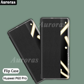 เคสมือถือ แบบหนัง ฝาพับ พร้อมช่องใส่บัตร สําหรับ Huawei P60 Pro Huawei P60