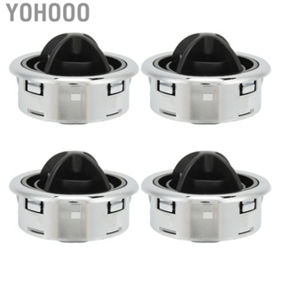 Yohooo AC Air Outlet  Electroplate Wear Resistant 87/75mm Dash Vent Exhaust Grille ABS 4pcs  for Boat for RV for Bus