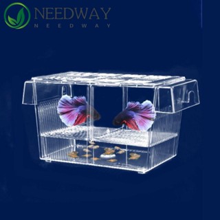 Needway กล่องแยกปลาหางนกยูง ปลาตัวตลก พร้อมถ้วยดูด ตู้ฟักไข่ กุ้ง กล่องเพาะพันธุ์ตู้ปลา