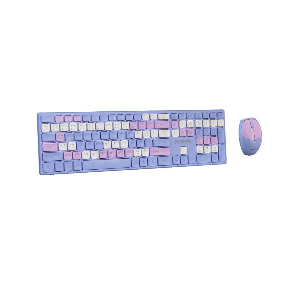 NUBWO NKM-631 PURPLE WIRELESS AND BLUETOOTH KEYBOARD-MOUSE COMBO SET