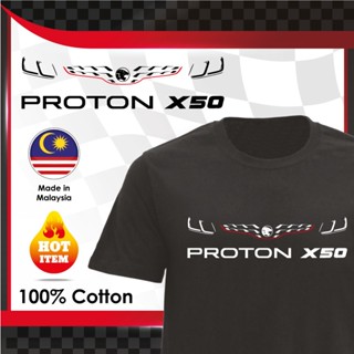 Mp X PROTON X50 MOTORSPORTS เสื้อยืดคอกลม ผ้าฝ้าย 100% พิมพ์ลาย BAJU LELAKI D-18