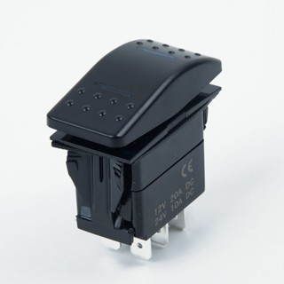 ⚡READYSTOCK⚡Rocker Switch Accessories 7Pin DPDT ON-OFF-ON 2 LED Car Universal 12/24V