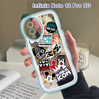 สําหรับ Infinix Note 8 10 Pro NFC Note 11 12 Pro 5G 12i 2022 เคสโทรศัพท์มือถือแบบนิ่ม กันกระแทก กันรอยกล้อง ลายมิกกี้เมาส์ แฟชั่น