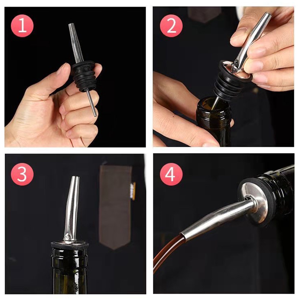 พร้อมส่ง สแตนเลสอย่างดี สินค้านำเข้าได้ทุกขวดสามารถรินทั้งเหล้า ไวน์ น้ำเชื่อม ไซรัป อื่นๆได้ 1/2/3/5 ชิ้น - รูปที่ 3