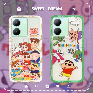 เคสโทรศัพท์มือถือ ซิลิโคนนิ่ม ใส ลายการ์ตูนชินจังน่ารัก คุณภาพสูง สําหรับ Vivo Y36 5G Y36 Y02t Y02A Y36 2023