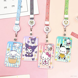 [Doly] กระเป๋าใส่บัตร ลายการ์ตูน Hello Kitty Sanrio mymelody Kuromi Pochacco น่ารัก