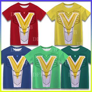 เสื้อยืดแขนสั้น พิมพ์ลายอนิเมะ Voltes แฟชั่นฤดูร้อน สําหรับเด็กผู้ชาย