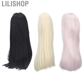 Lilishop Dolls Hair Replacement Wigs  Heat Resistant 8 To 9 Inch Long Straight Doll Wig  for Cosplay