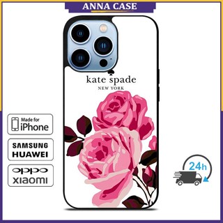 SAMSUNG เคสป้องกันโทรศัพท์มือถือ ลาย KateSpade Rose 68 สําหรับ iPhone 14 Pro Max 13 Pro Max 12 Pro Max Note10 Plus S22 Ultra