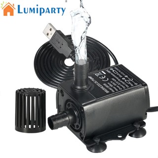 Lumiparty ปั๊มน้ําพุ USB DC ไร้แปรงถ่าน DC5V 4.8W สําหรับน้ําพุ