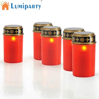 Lumiparty โคมไฟอิเล็กทรอนิก พลังงานแสงอาทิตย์ กันฝน ไร้เปลวไฟ สําหรับสนามหญ้า