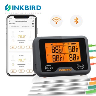 Inkbird IBBQ-4BW เครื่องวัดอุณหภูมิเนื้อสัตว์ WiFi บลูทูธ ไร้สาย